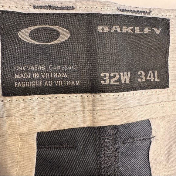 OAKLEY MEN’S GOLF PANTS Navy Blue Size 32x34 Slash Pocket - Picture 7 of 14